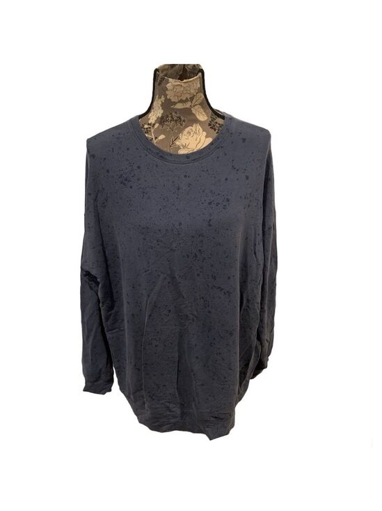 Athleta Tops - ATHLETA Studio to Street Blue Paint Splatter Crewneck Top size large